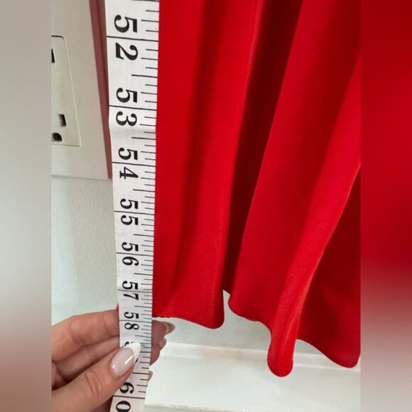 Alexis Two-Tone Designer Dress – Black & Red Pleated – Size Small - Picture 12 of 13